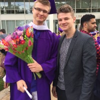 David and his brother - Graduation photo