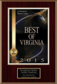 Framed award plaque reading 